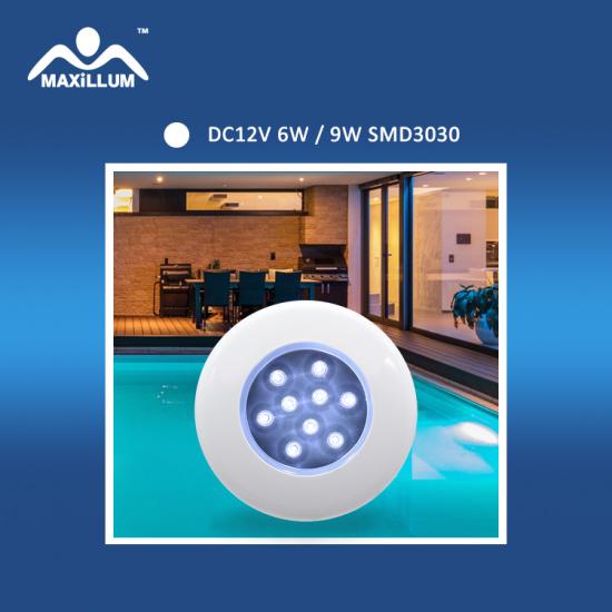 DC 9Watt cool white Thin Flat resin pool light